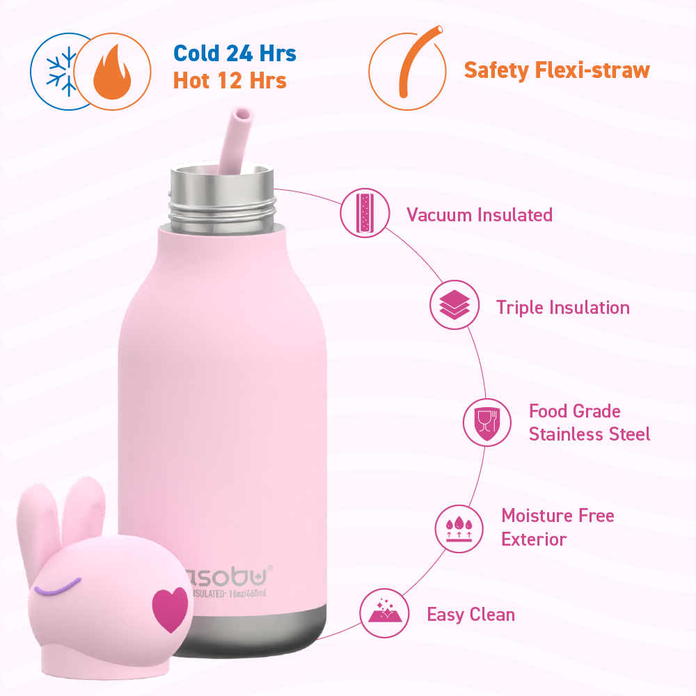 Insulated rabbit water bottle hot sale