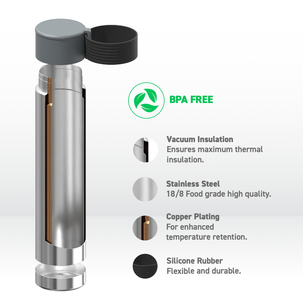 Aqua Marble Skinny Mini Flask