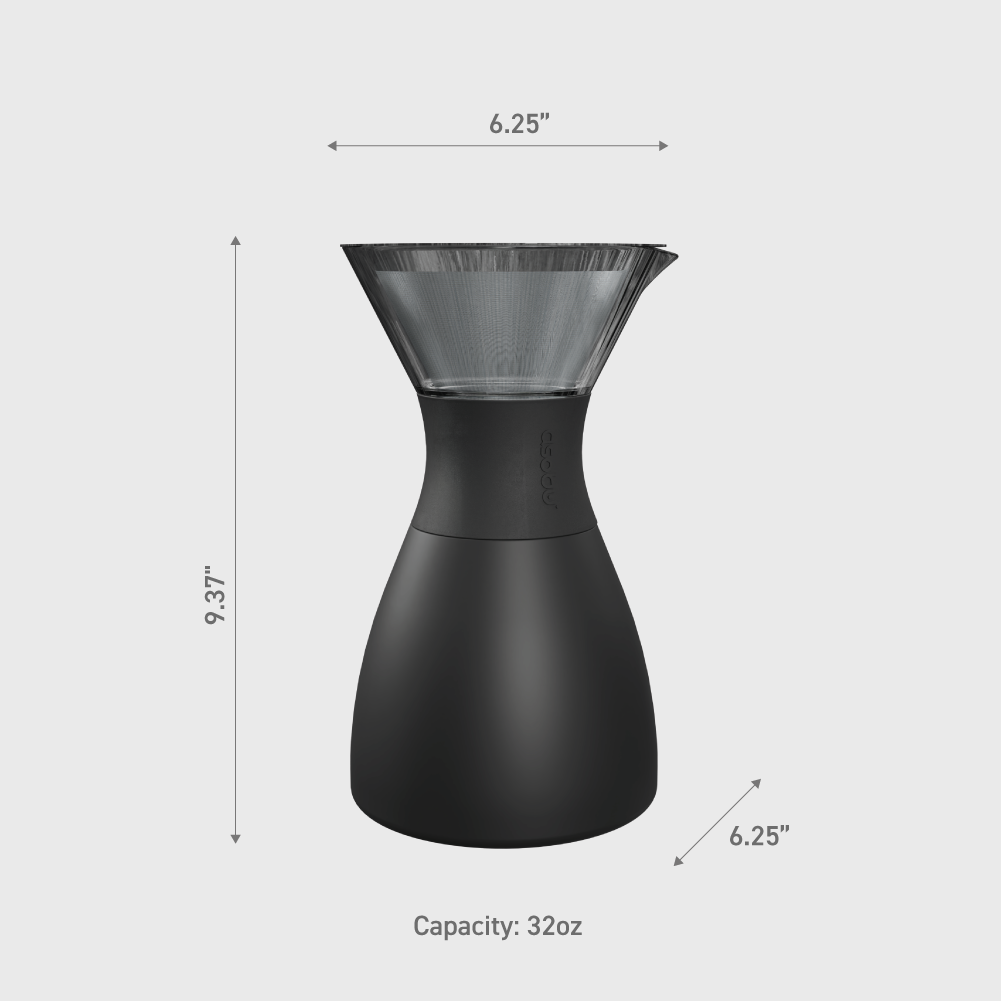 Black Pour Over Coffee Maker