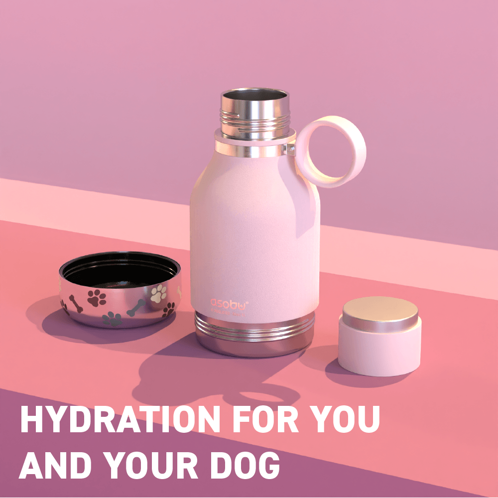 Powdered Pink Dog Bowl Bottle