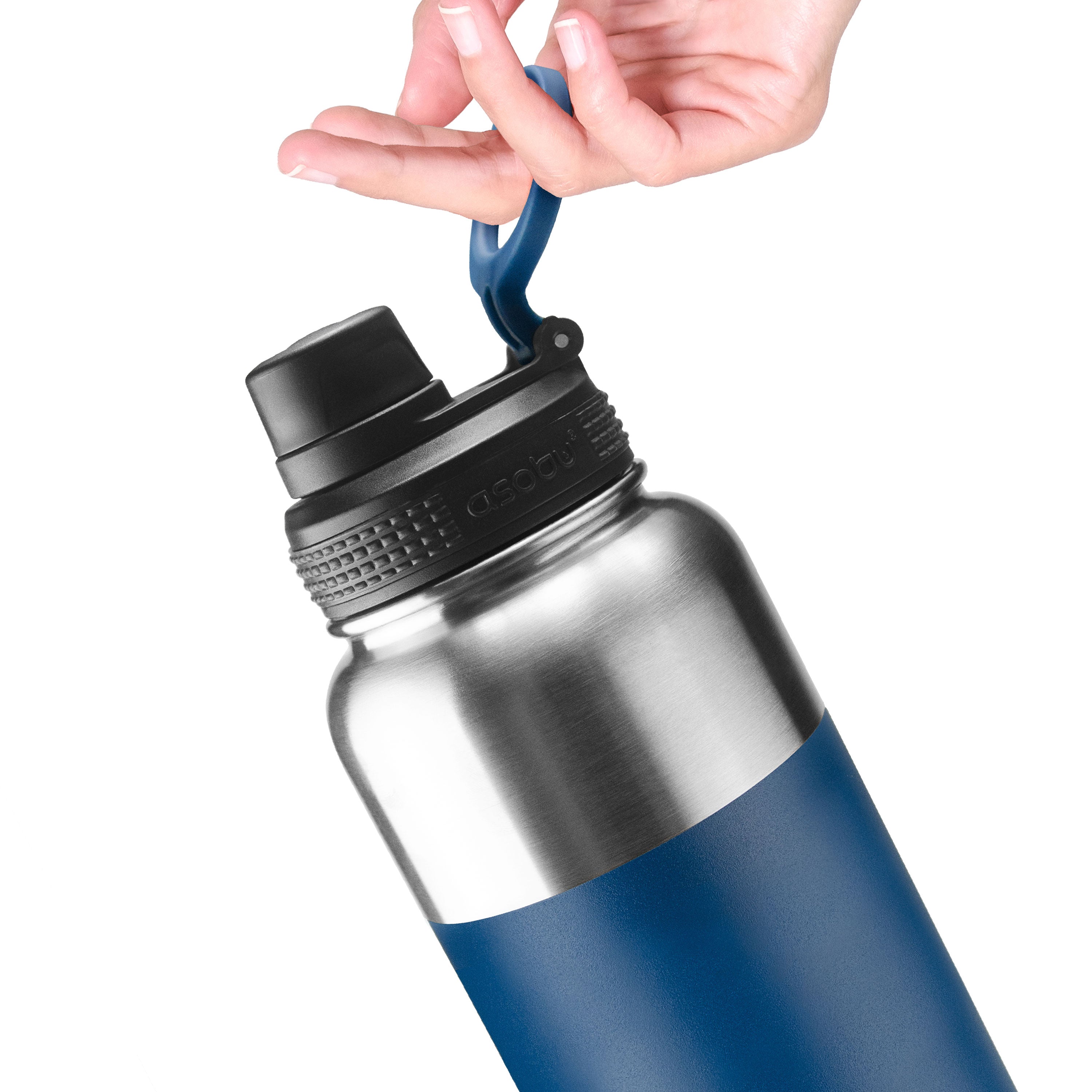 blue flask water bottle