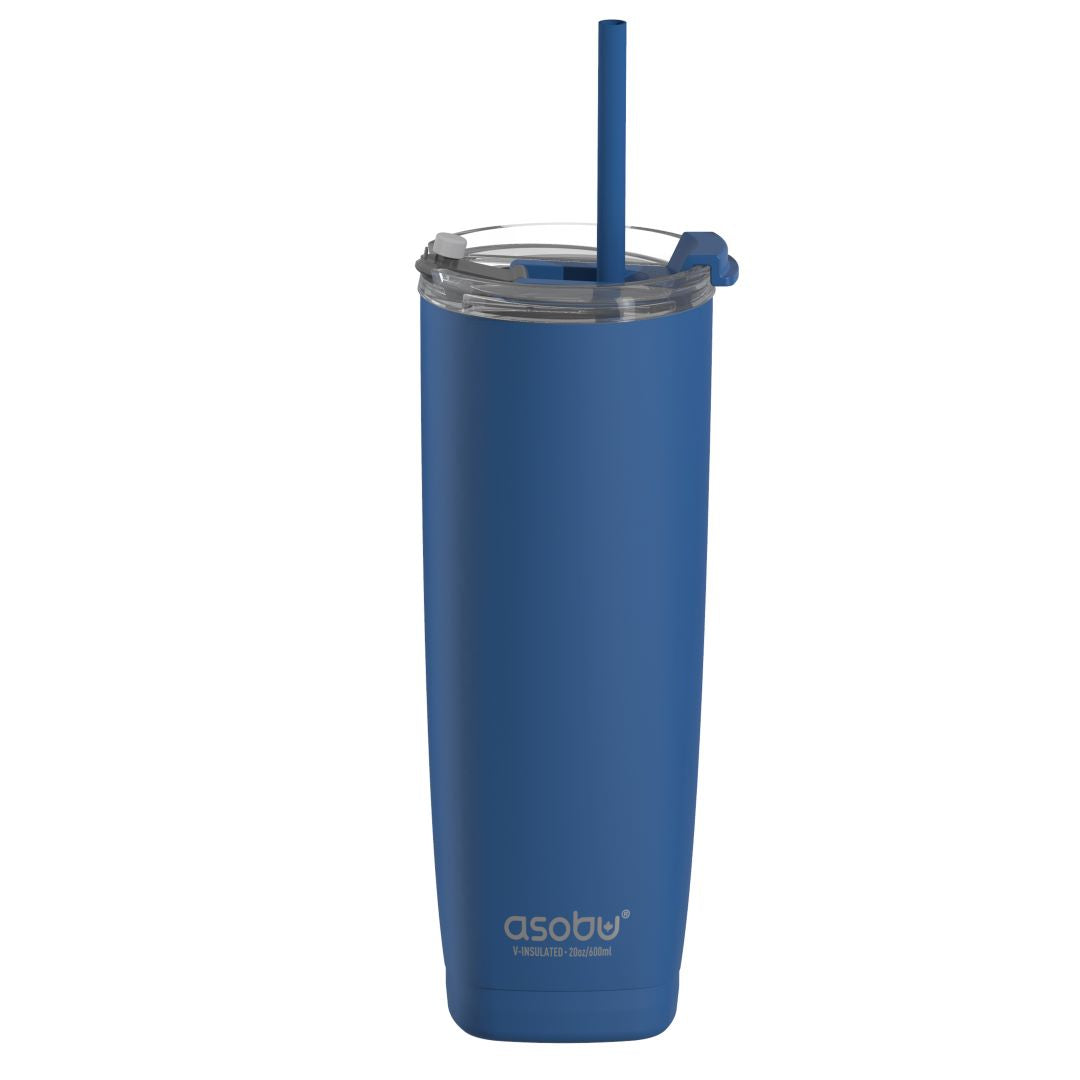 Blue Insulated Stainless Steel Tumbler