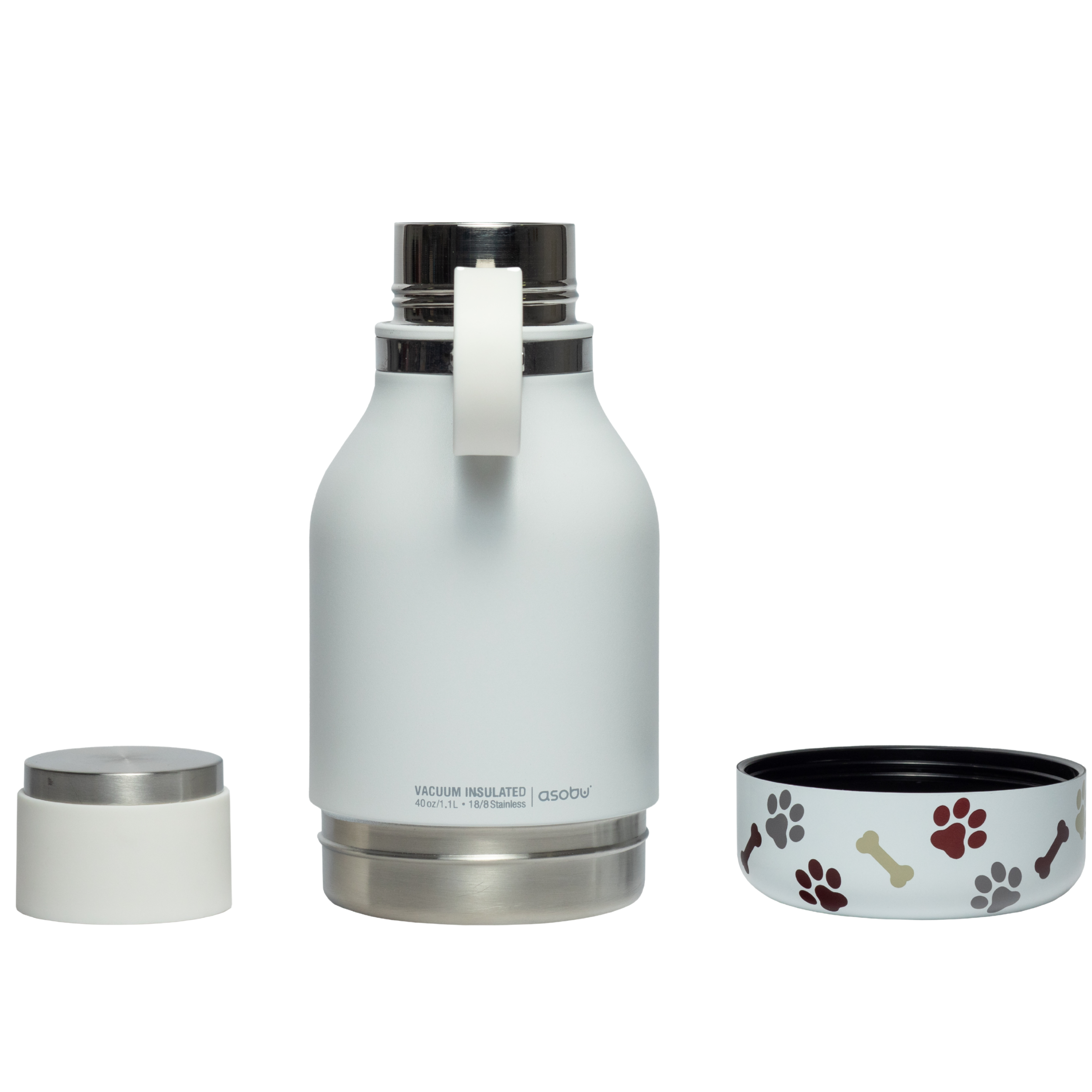 White Dog Bowl Bottle