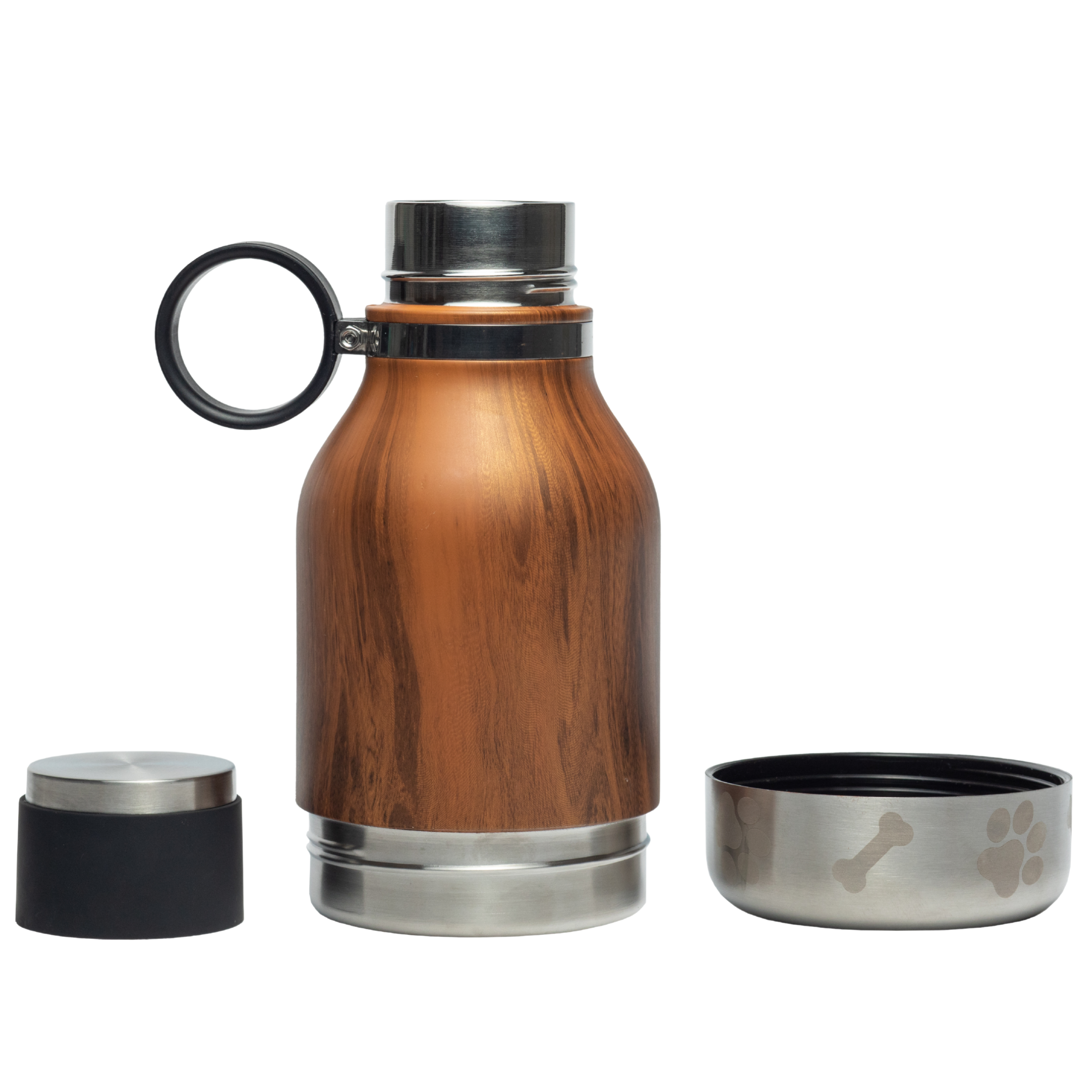 Wood Dog Bowl Bottle