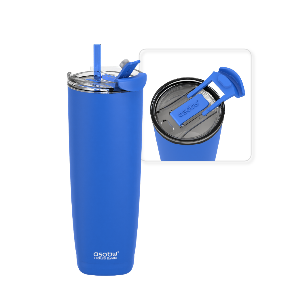 Blue Aqualina Tumbler - Built in Straw