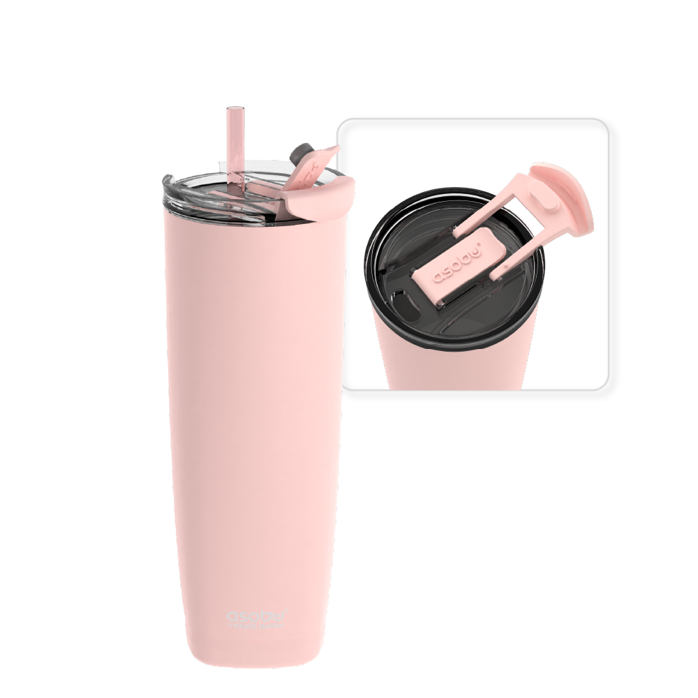 Pink Aqualina Tumbler - Built in Straw