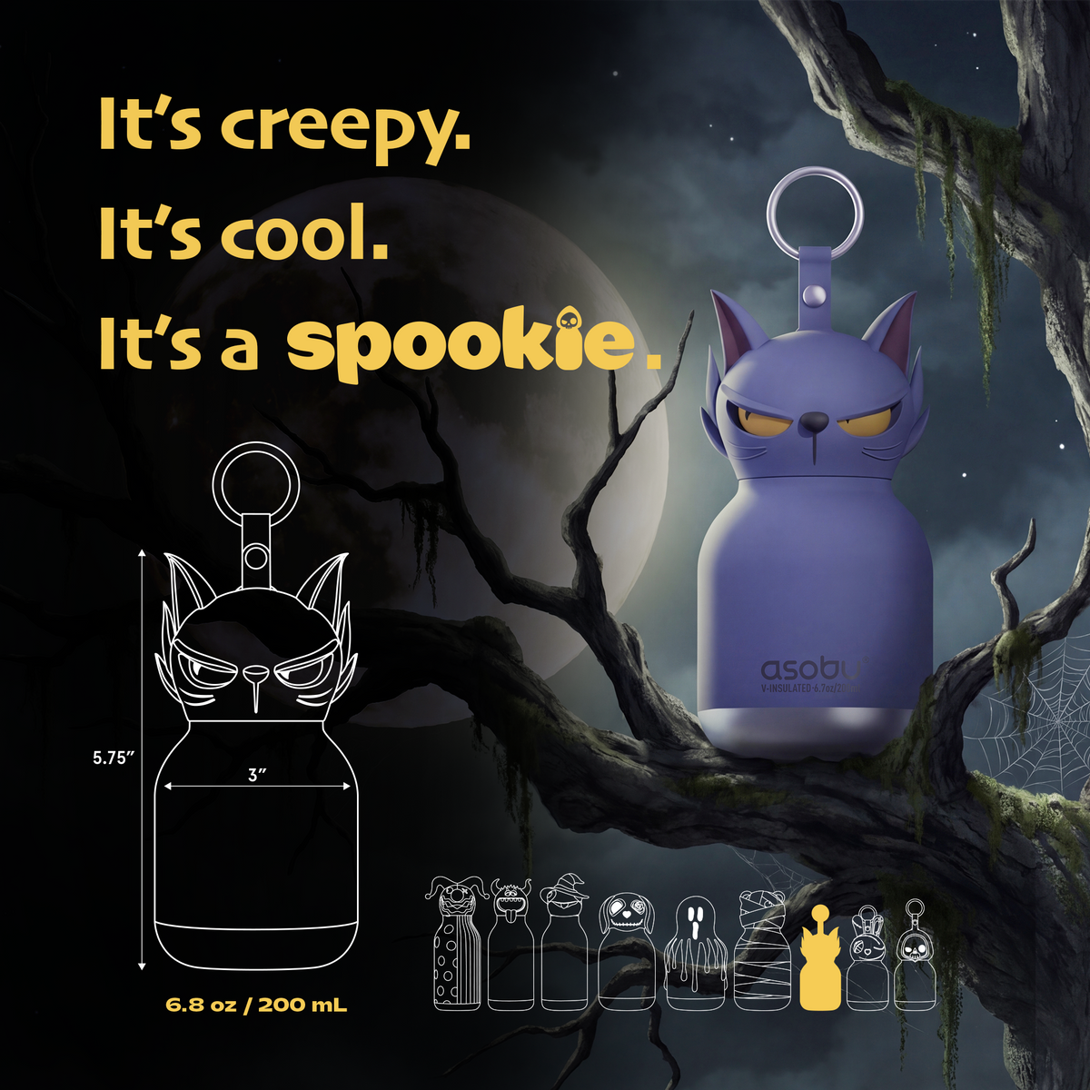 Mini Phantom Cat Spookie Bottle
