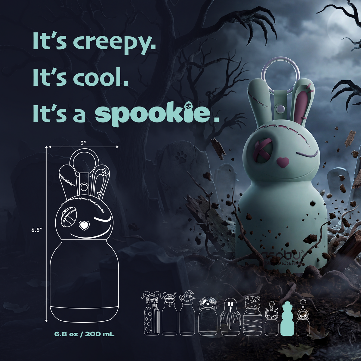 Mini Undead Bunny Spookie Bottle