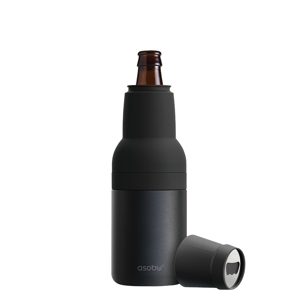 black insulated beer sleeve black frosty beer