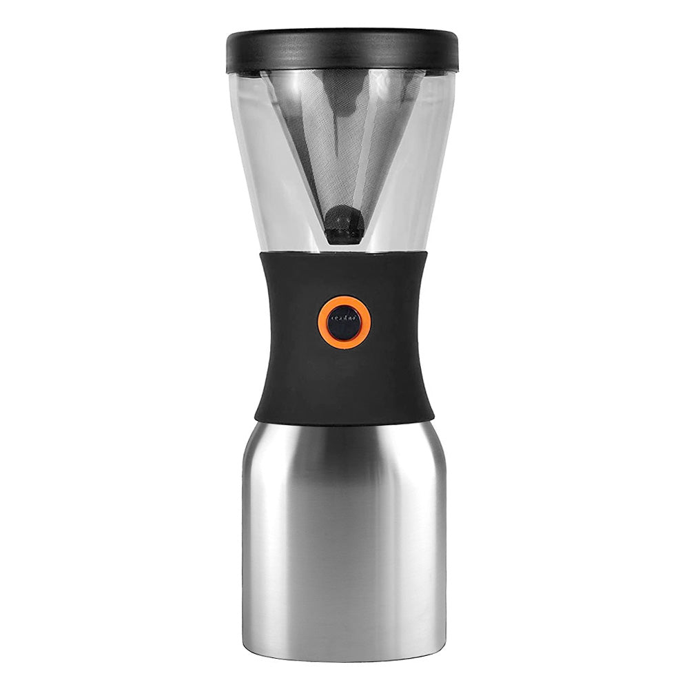 silver cold brew portable coffee maker