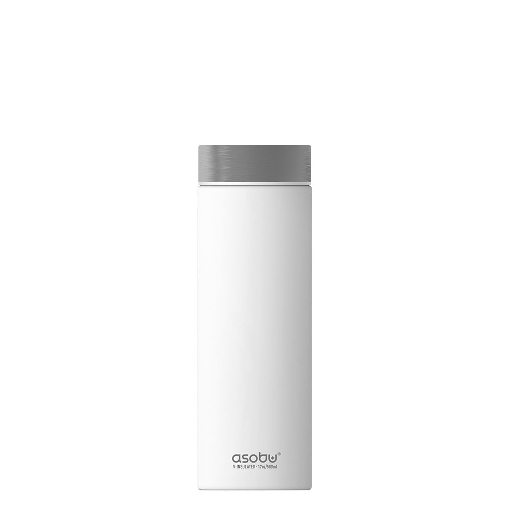 travel water bottle - white silver le baton