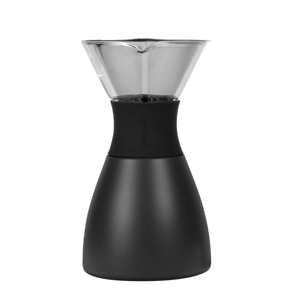 asobu Insulated Pour-over Coffee Maker (Black) - Coffee - Black, Silver -  Stainless Steel, Borosilicate Glass Body