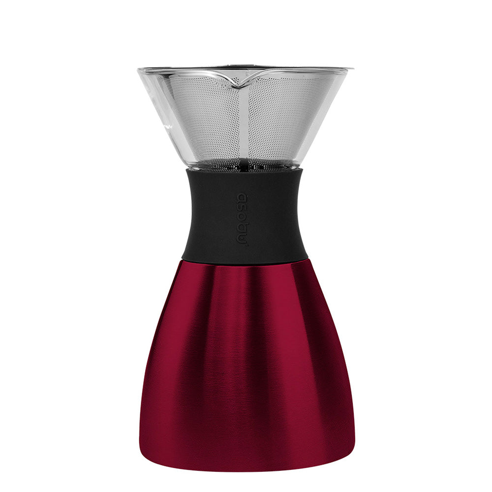 maroon pour over coffee maker