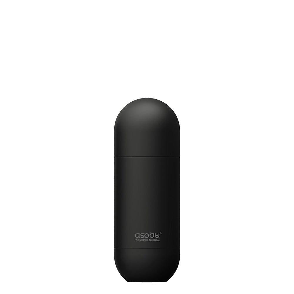 orb insulated water bottle black
