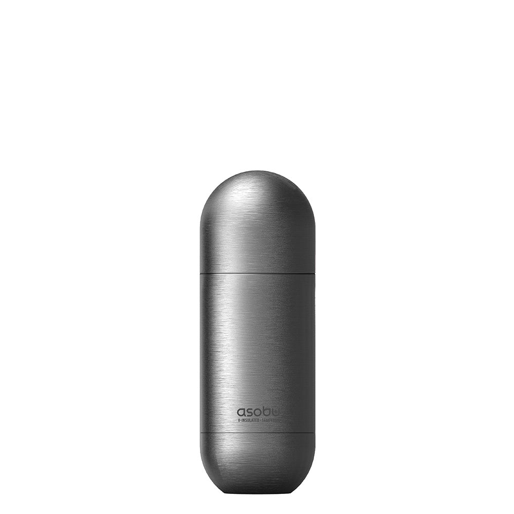 orb insulated water bottle silver