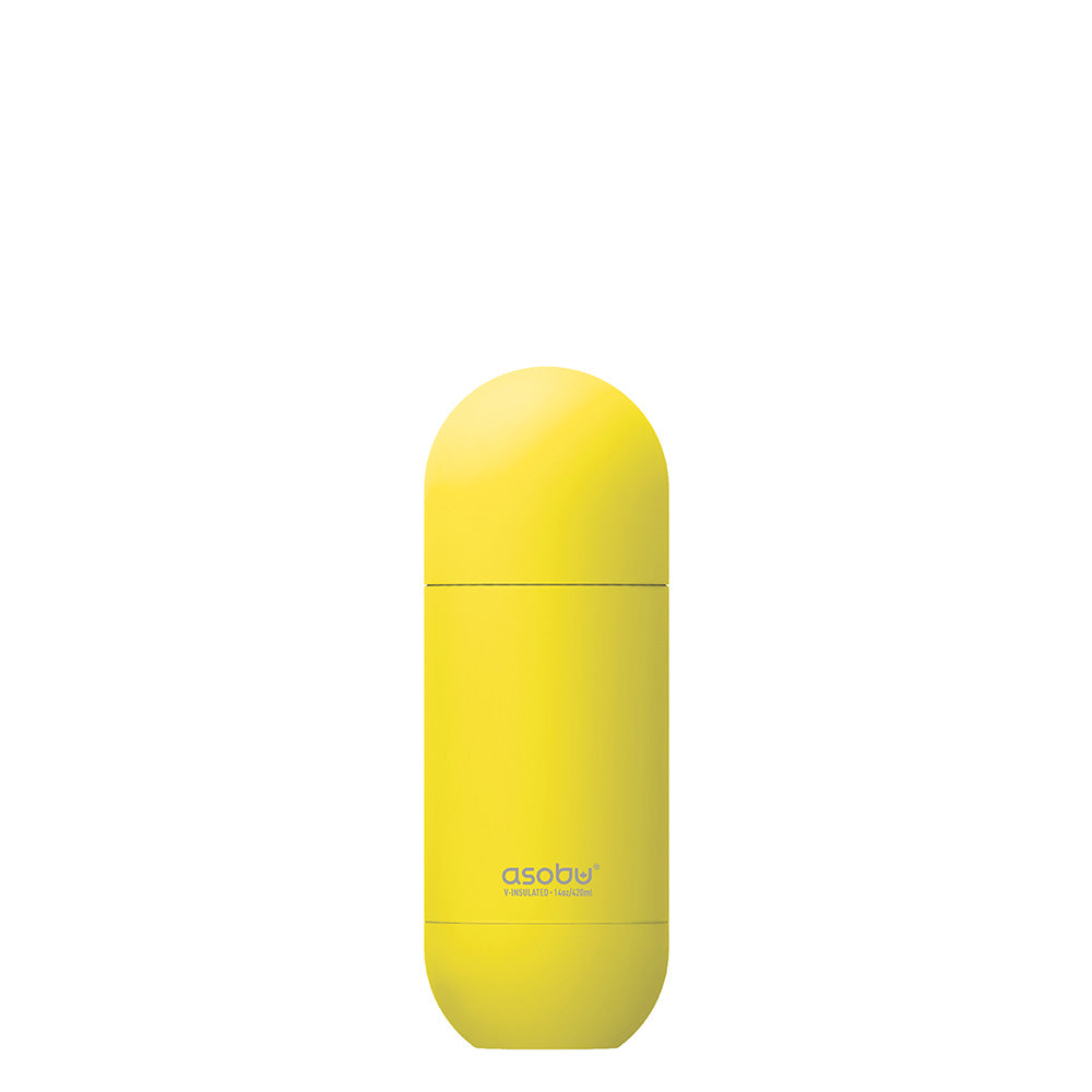orb insulated water bottle yellow