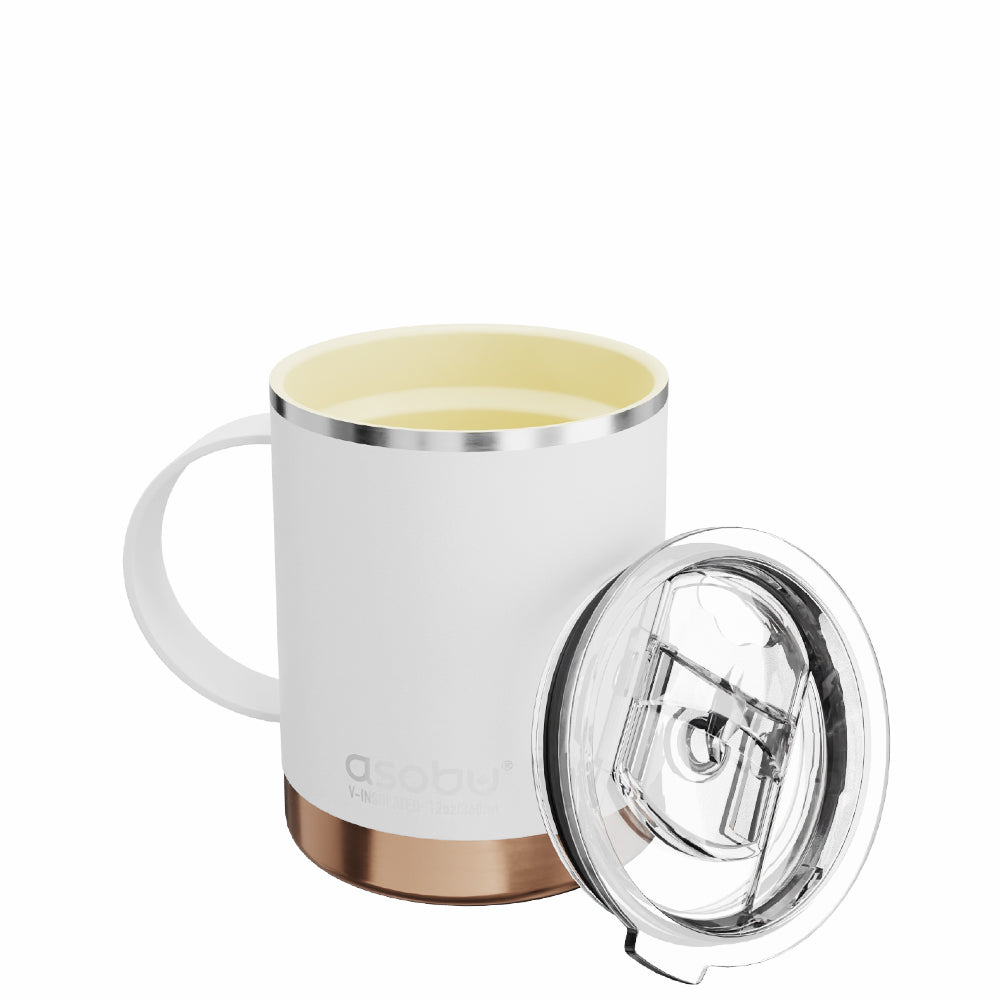 Asobu Ultimate Stainless Steel Coffee Mug - White