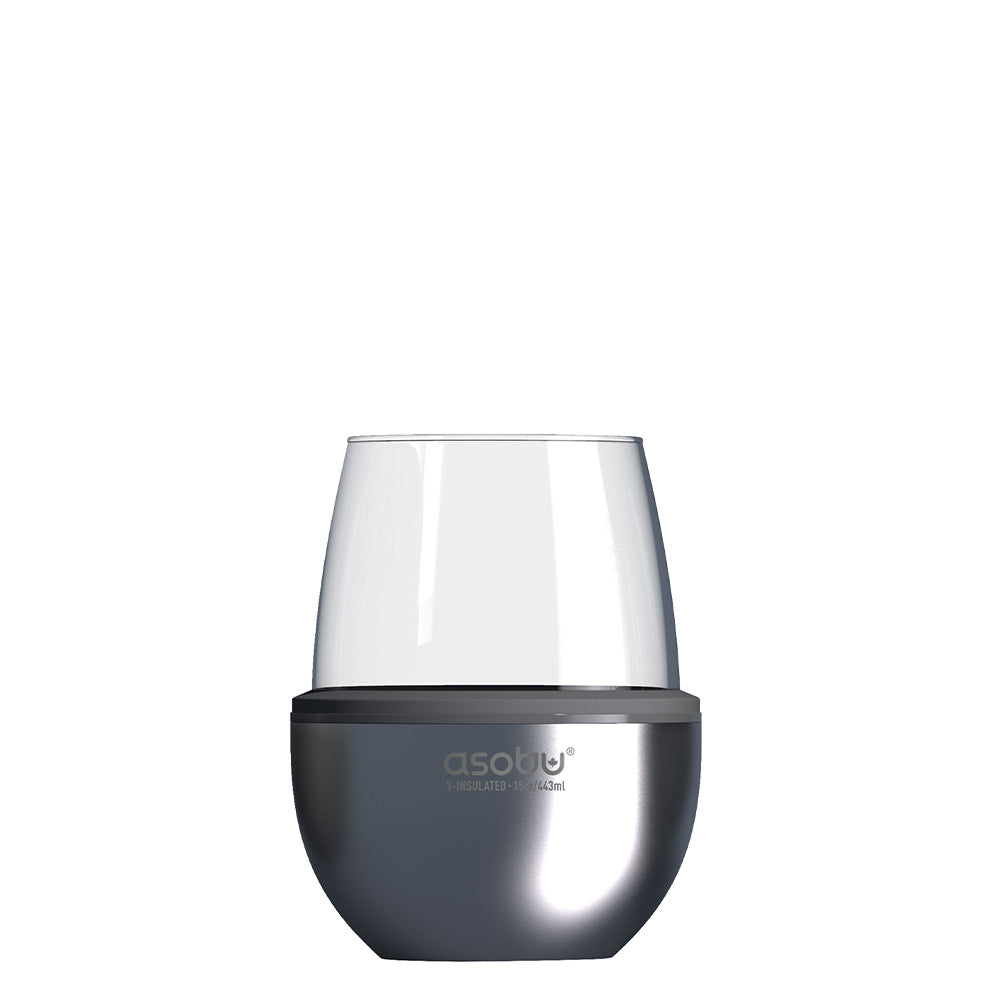 Asobu Stl24sil Insulated Wine Kuzie (Silver), 2 Pack, Size: One Size