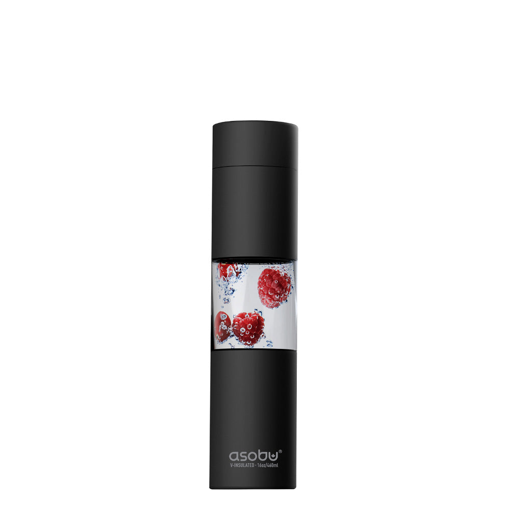 black infusion water bottle