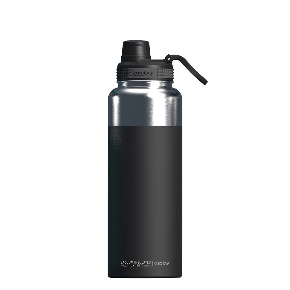black mighty flask water bottle