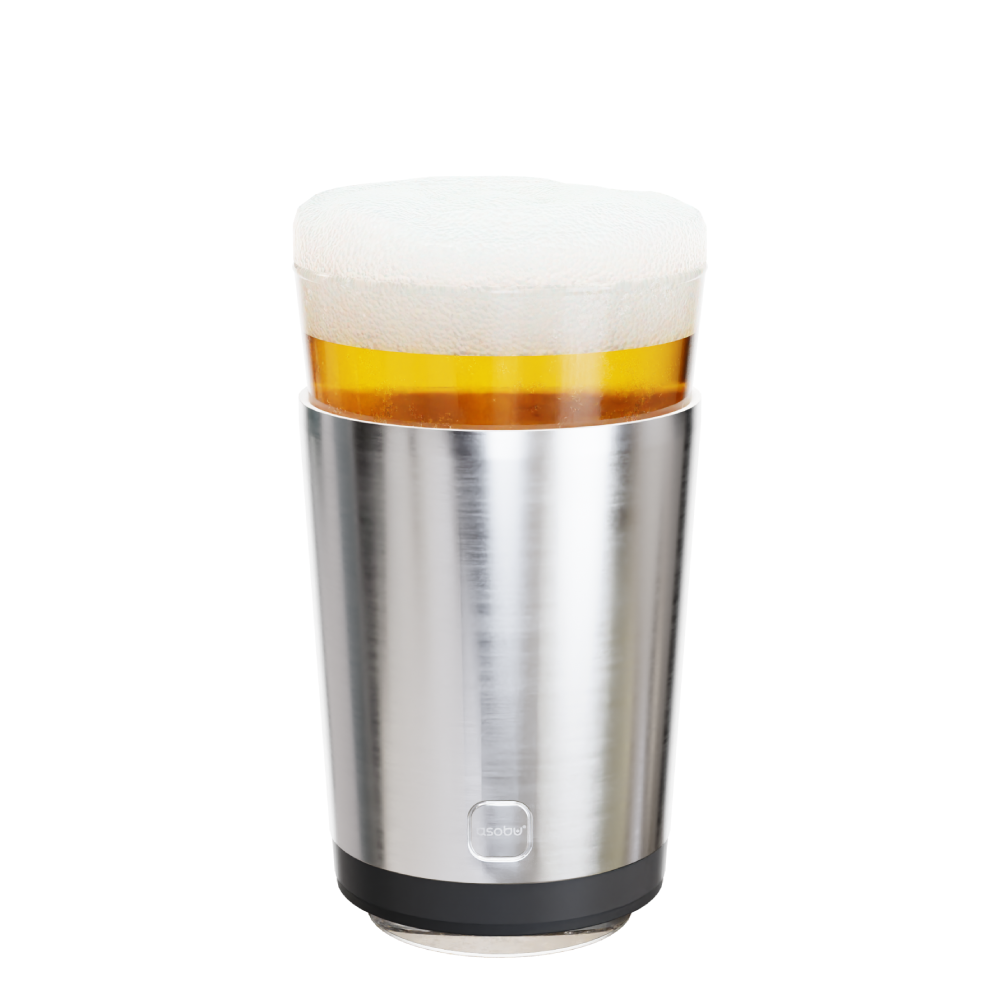 Asobu® Stainless Steel Beer Kuzie & Pint Glass, 16oz.