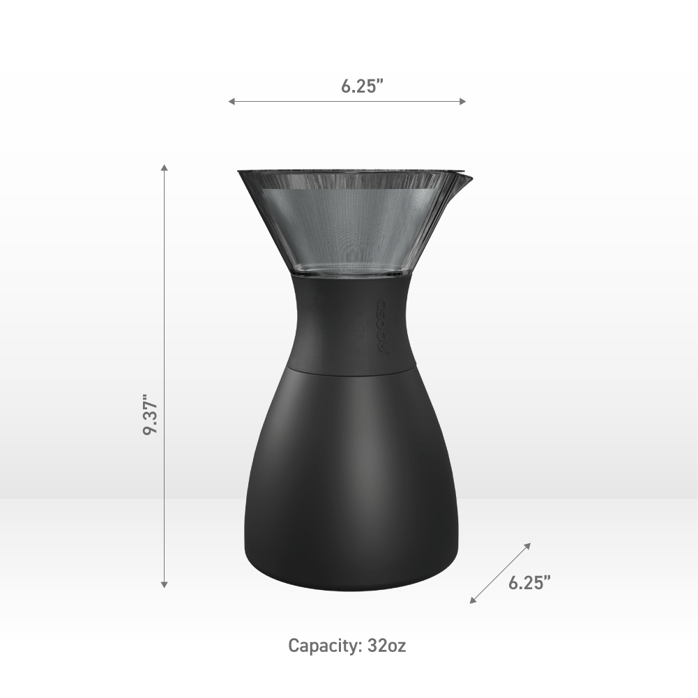 Black Insulated Pour Over Coffee Maker Coffee Dripper ASOBU ASOBU®