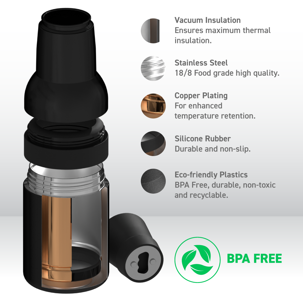 Insulated beer Bottle - Insulators and Coolers - Black Frosty Beer ...