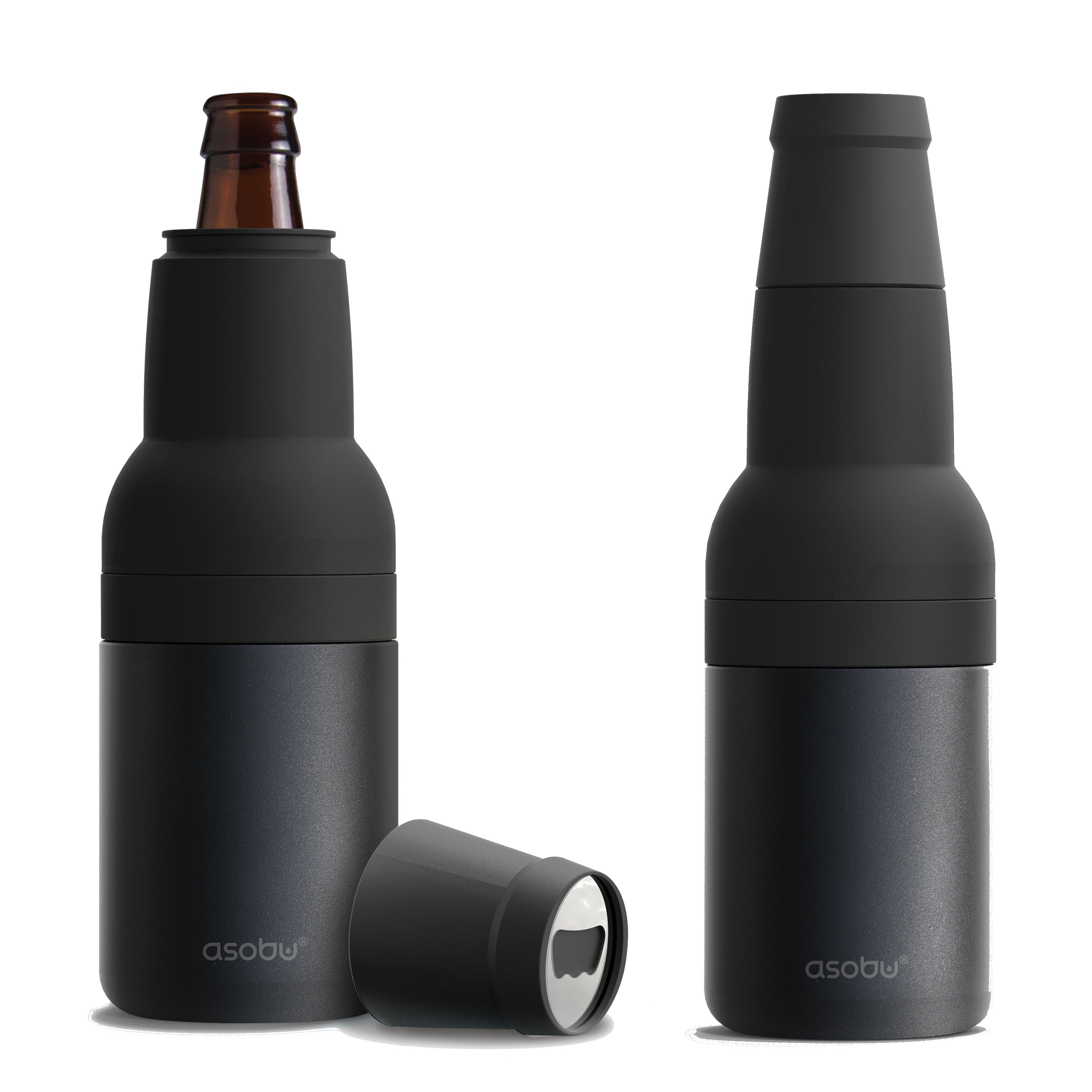 black insulated beer sleeve set