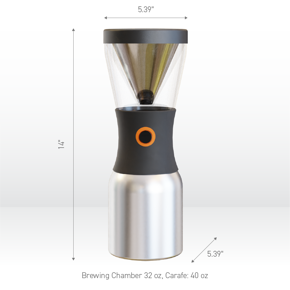 Silver Cold Brew Coffee Maker