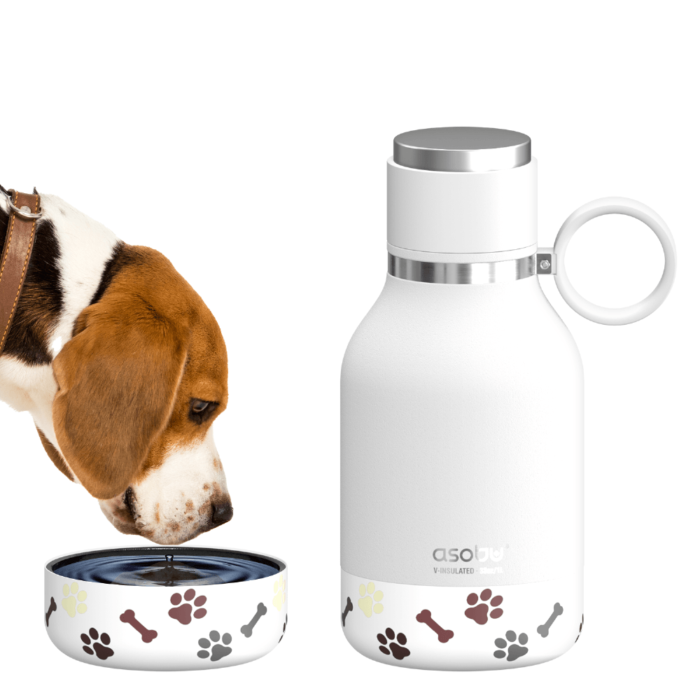 Dog White Bowl Bottle - Dog Water Bottle & Dog Water Dispenser | ASOBU ...