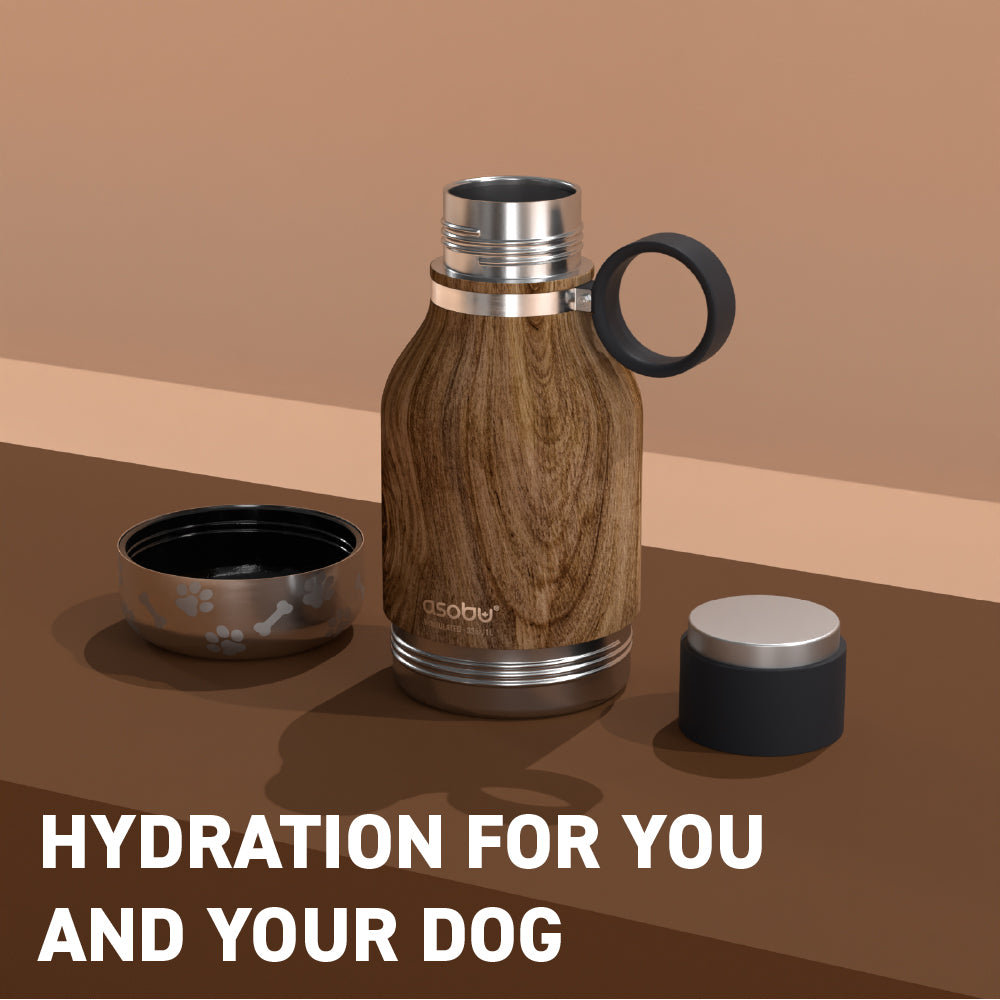 Wood Dog Bowl Bottle
