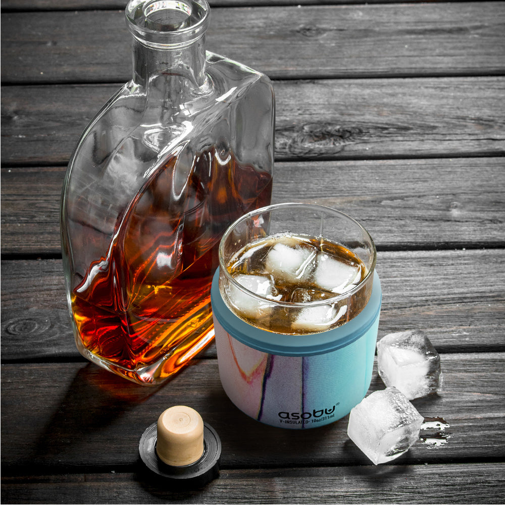 Aqua Marble Whiskey Insulated Sleeve