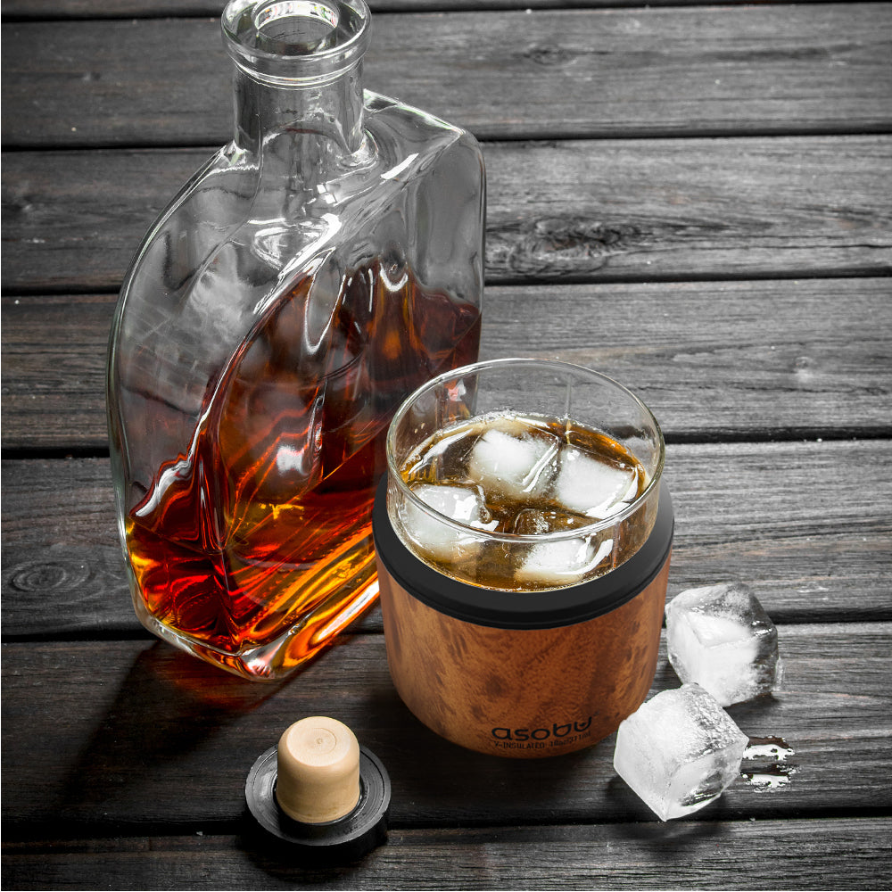 Natural Wood Whiskey Insulated Sleeve